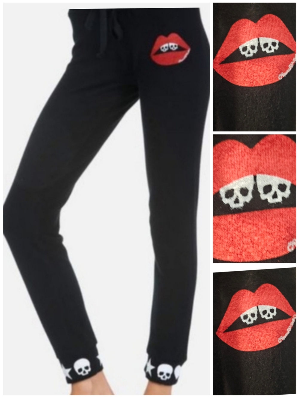 Lauren Moshi Kizzy Skull Lip joggers